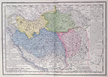 Map of the Vendée depicting the area of the Vendée Revolt (1793-96) in March 1793, c. 1815